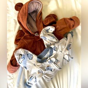Carter’s Newborn Baby Boy Winter Onesie Bundle